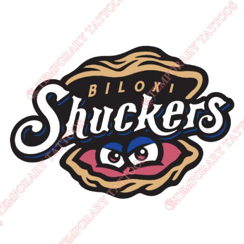 Biloxi Shuckers Customize Temporary Tattoos Stickers NO.7712